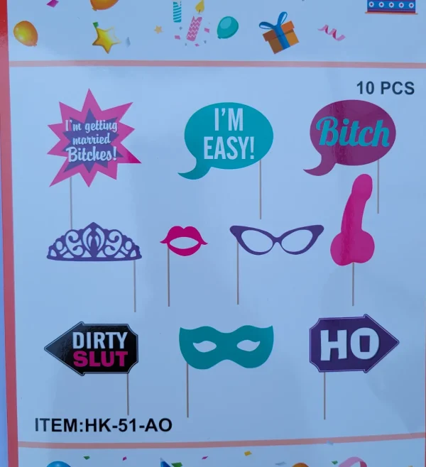 Bachelorette Photo Booth Props MJ Printing Printing Service